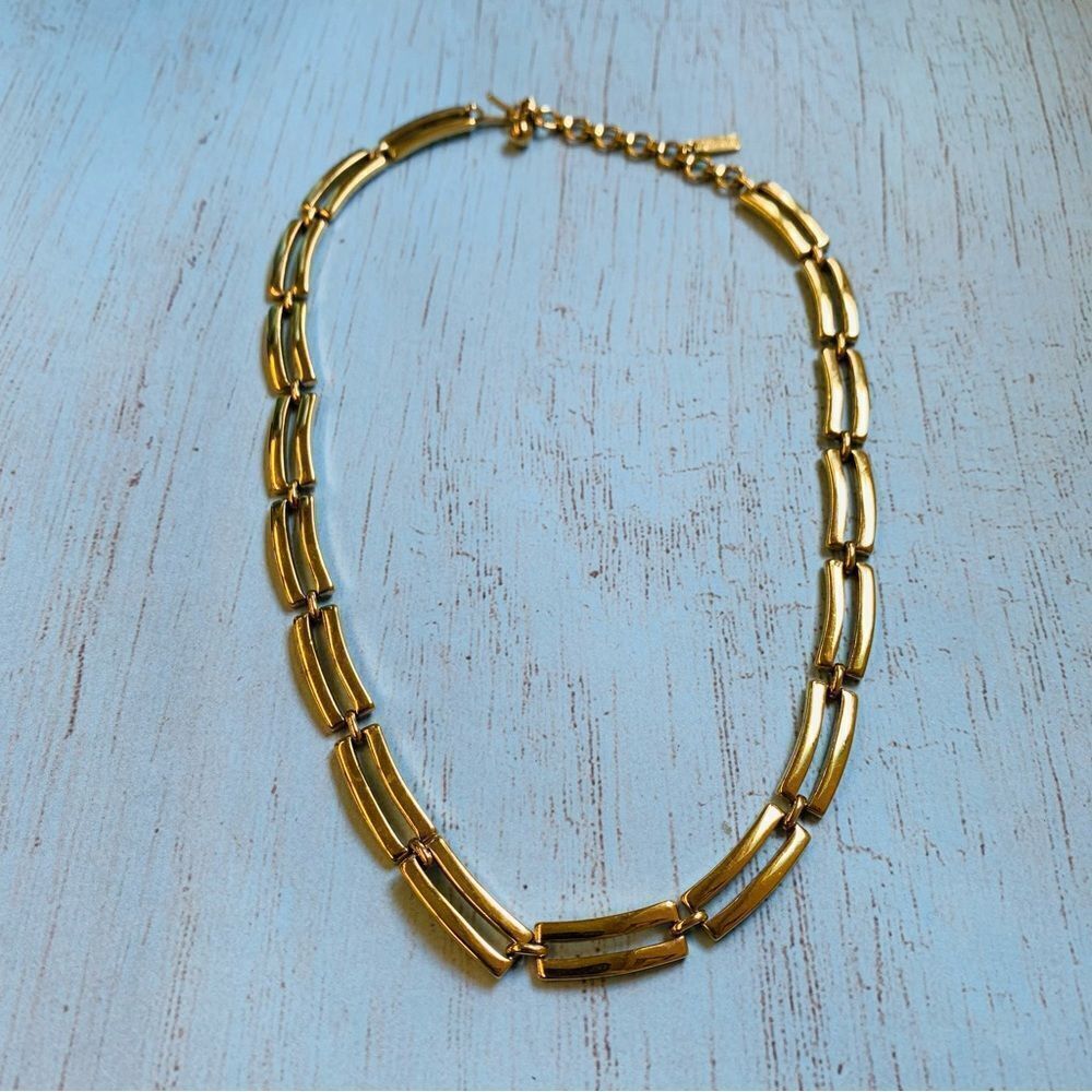 Monet Vintage Rectangular Link Chain - image 1